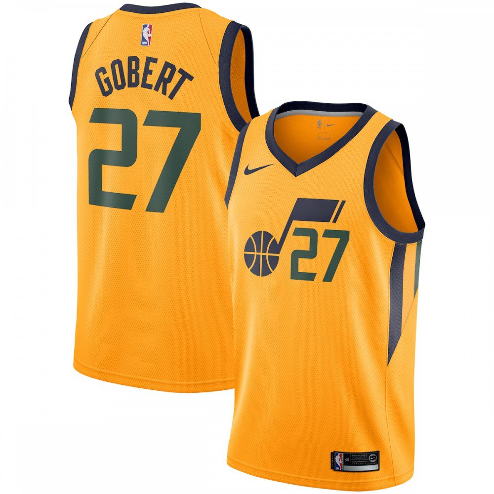 Rudy Gobert Utah Jazz Replica Swingman Jersey - Statement Edition - Gold-Pro Kit Vault | Brand New 26/27 Sports Jerseys